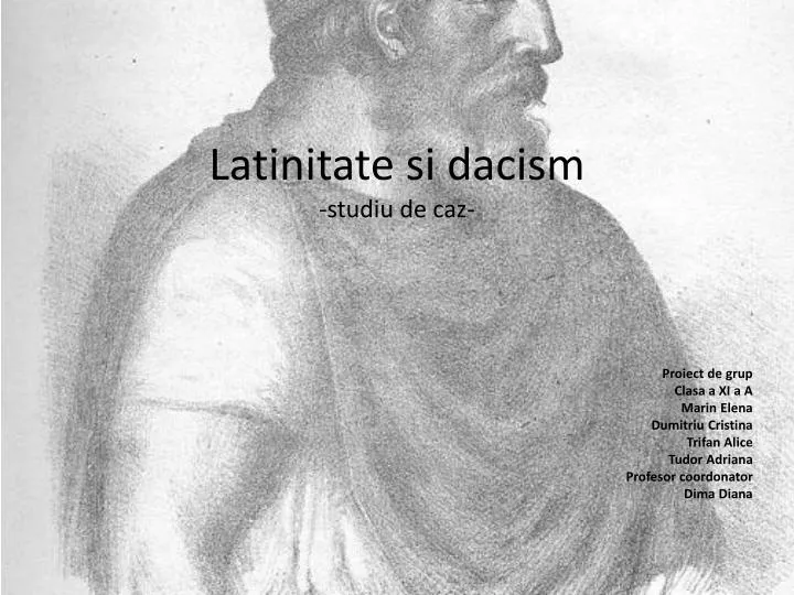 latinitate si dacism studiu de caz