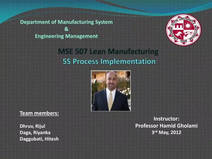 m se 507 lean manufacturing 5s process implementation