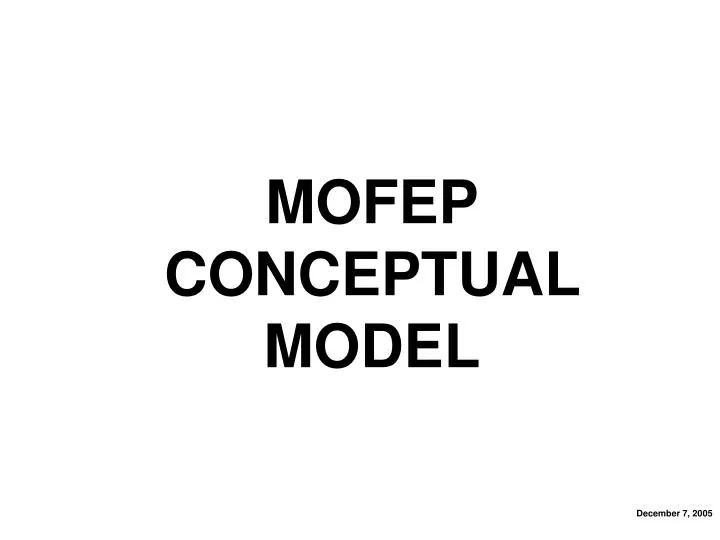 mofep conceptual model