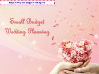 small budget wedding planning