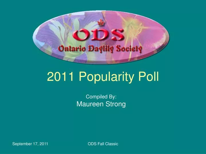 2011 popularity poll