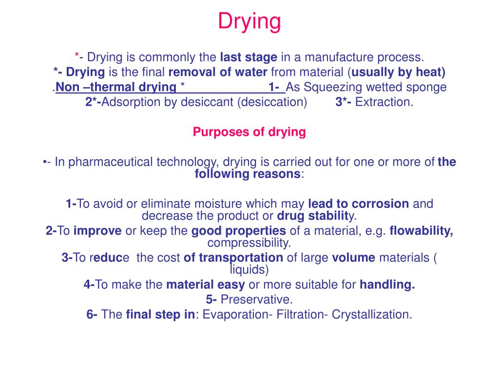 Physically Drying PPT - Drying PowerPoint Presentation, free download - ID:1355007