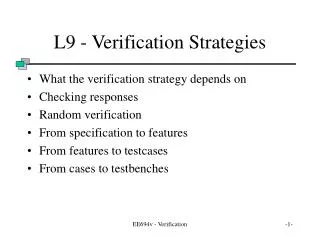 L9 - Verification Strategies