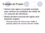 Exemplo de Projeto - slide 1