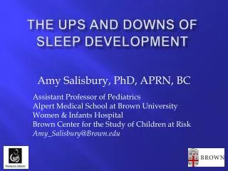 The Ups and Downs of Sleep Development