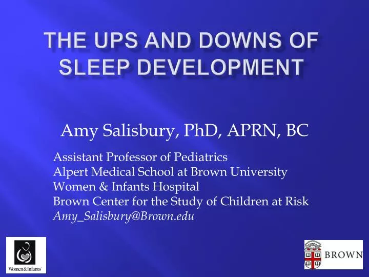 the ups and downs of sleep development