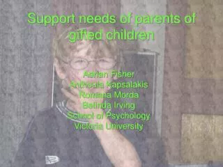 Support needs of parents of gifted children