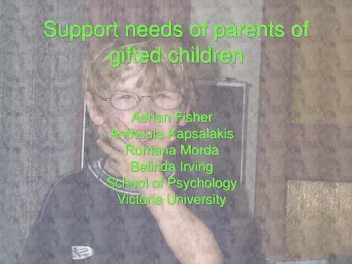 support needs of parents of gifted children