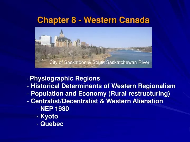 chapter 8 western canada
