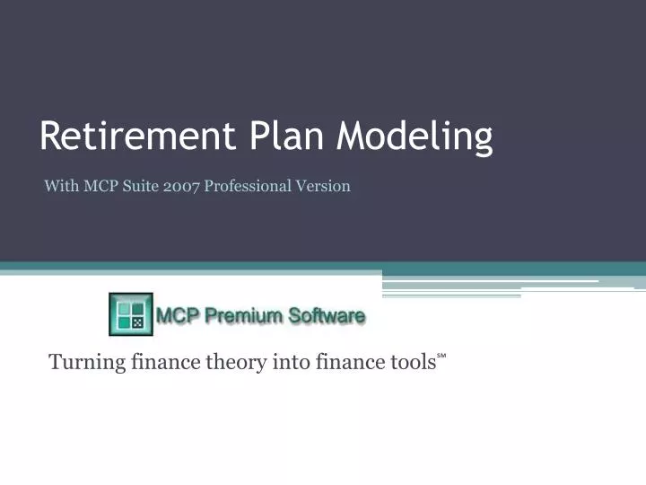 retirement plan modeling