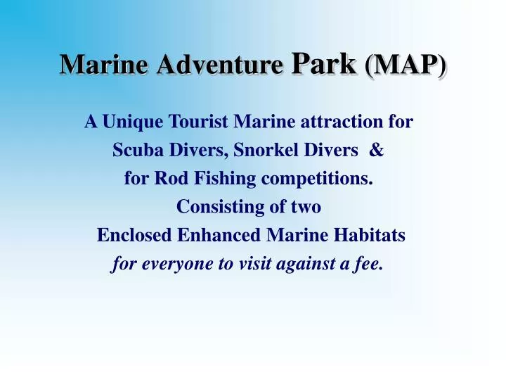 marine adventure park map