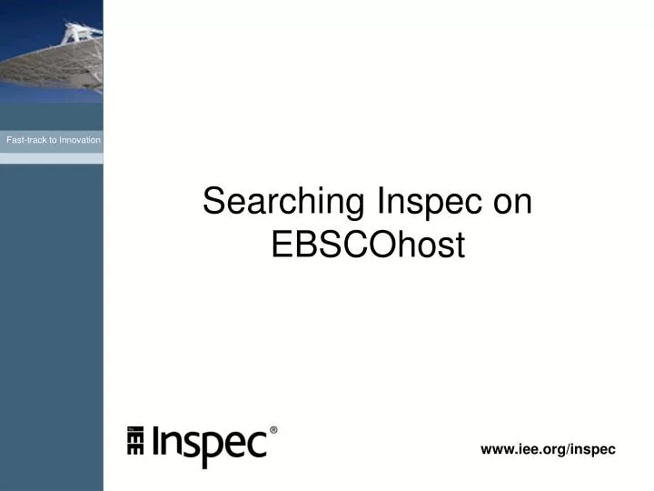 searching inspec on ebscohost