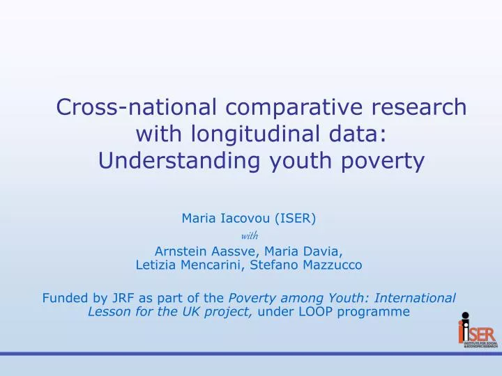 cross national comparative research with longitudinal data understanding youth poverty