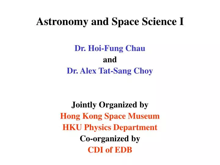 astronomy and space science i