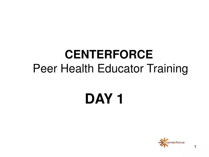 centerforce peer health educator training