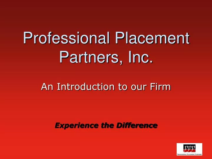 professional placement partners inc