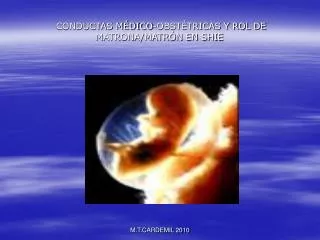 conductas m dico obst tricas y rol de matrona matr n en shie
