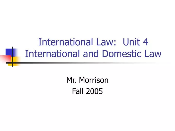 international law unit 4 international and domestic law