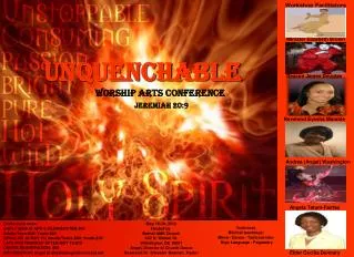 UNQUENCHABLE Worship Arts Conference JEREMIAH 20:9