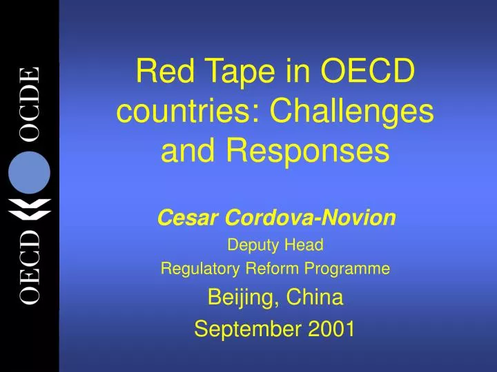 red tape in oecd countries challenges and responses