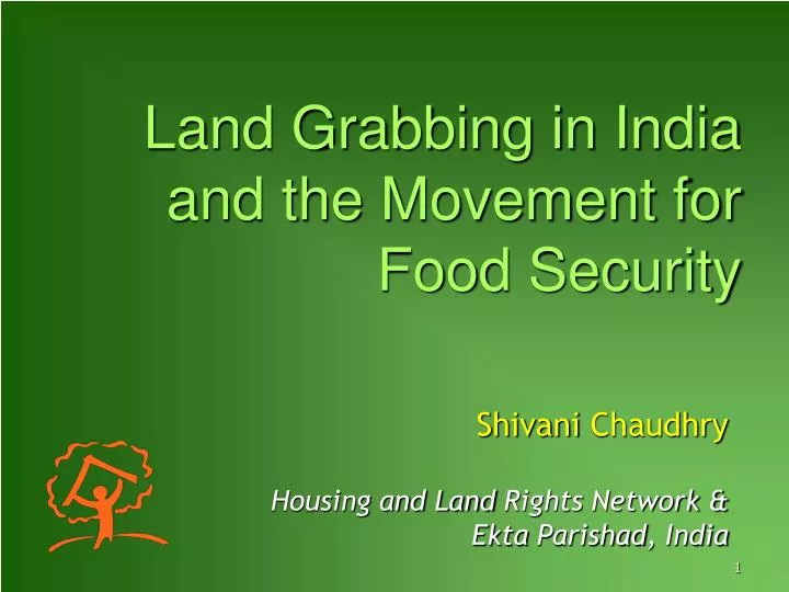 land grabbing in india and the movement for food security