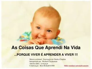 as coisas que aprendi na vida porque viver aprender a viver