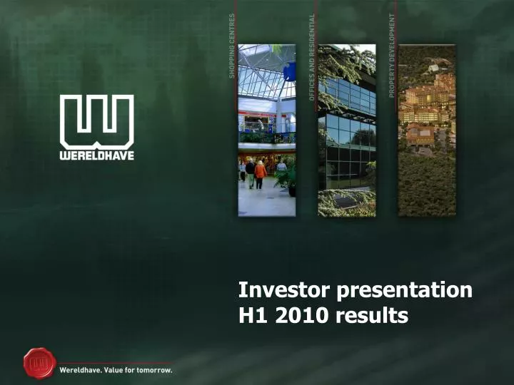 investor presentation h1 2010 results