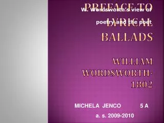 PREFACE TO LYRICAL BALLADS WILLIAM WORDSWORTH- 1802