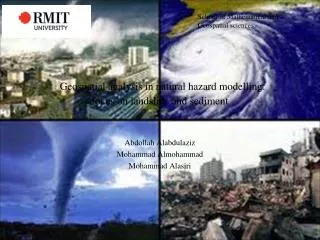 Geospatial analysis in natural hazard modelling: focus on landslide and sediment