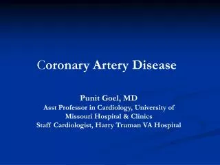 C oronary Artery Disease