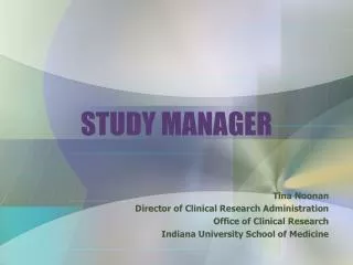 STUDY MANAGER