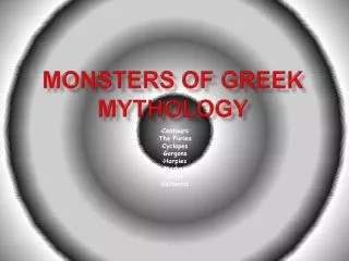 Monsters of Greek Mythology