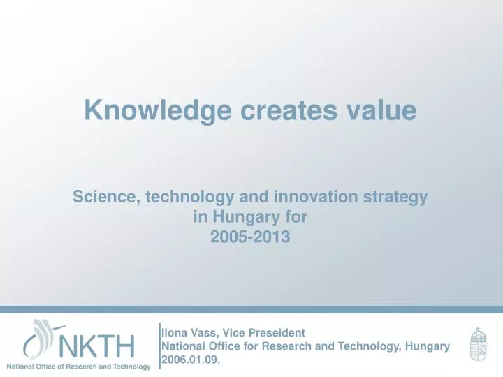 knowledge creates value