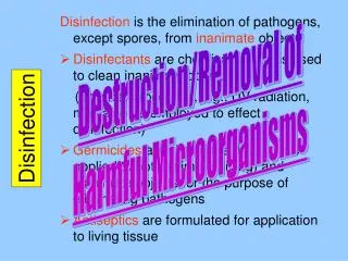 Disinfection
