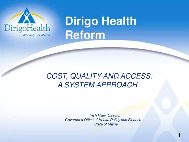 dirigo health reform