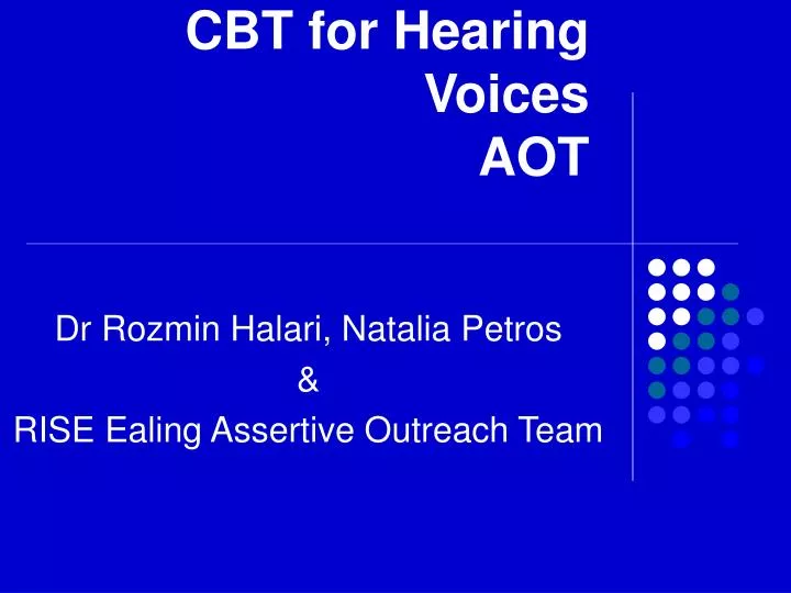 cbt for hearing voices aot