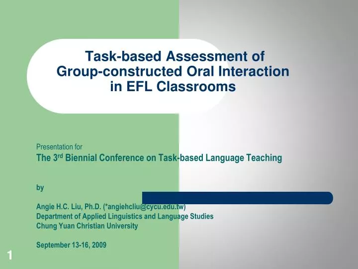 task based assessment of group constructed oral interaction in efl classrooms