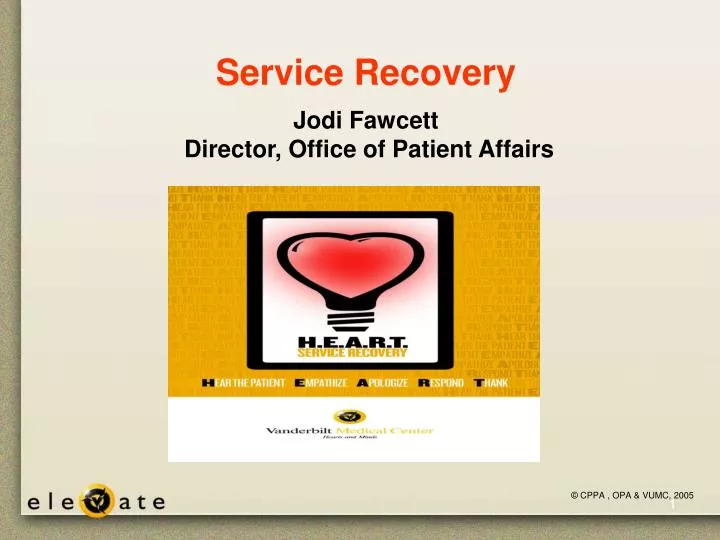 service recovery jodi fawcett director office of patient affairs