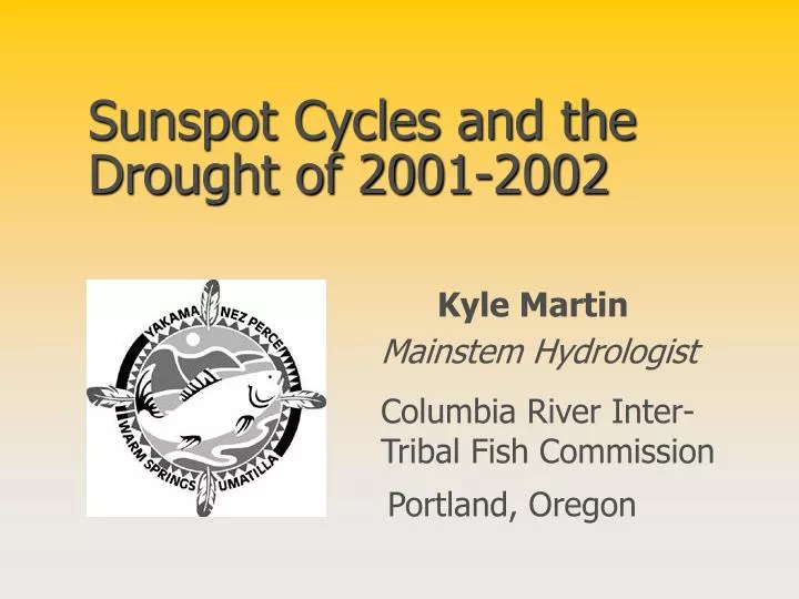 sunspot cycles and the drought of 2001 2002
