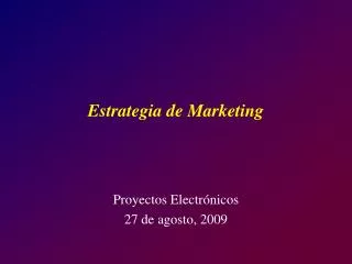 Estrategia de Marketing