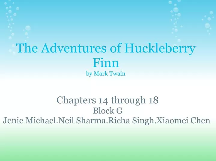 the adventures of huckleberry finn by mark twain