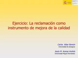 ejercicio la reclamaci n como instrumento de mejora de la calidad