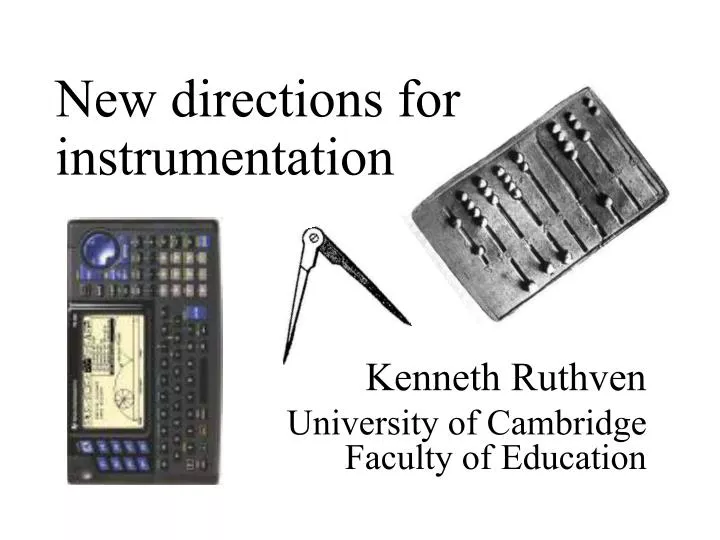 new directions for instrumentation