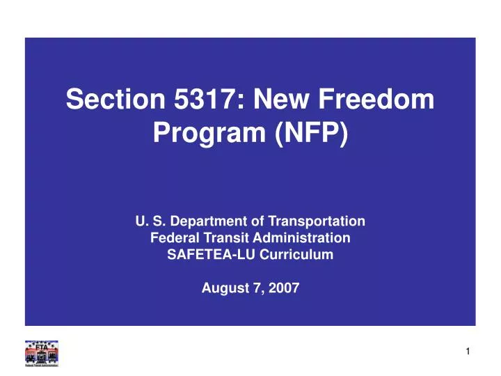 section 5317 new freedom program nfp