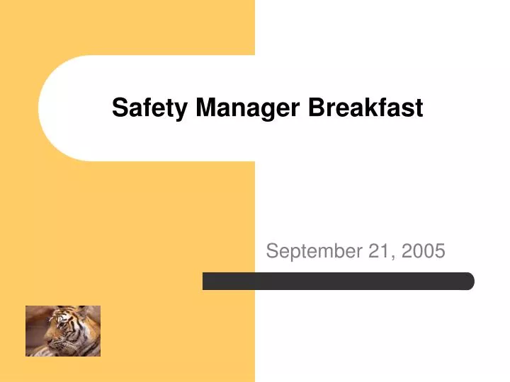 safety manager breakfast
