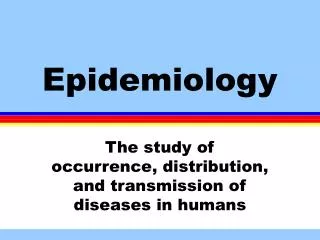 epidemiology