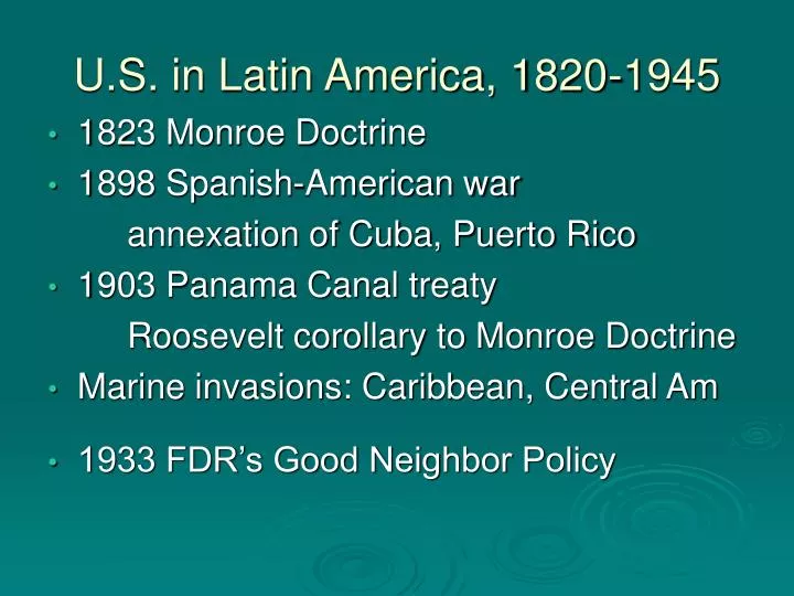 u s in latin america 1820 1945