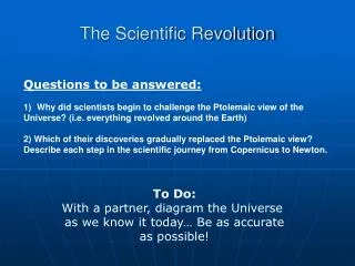 The Scientific Revolution