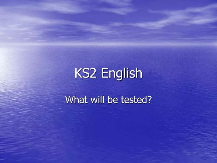 ks2 english