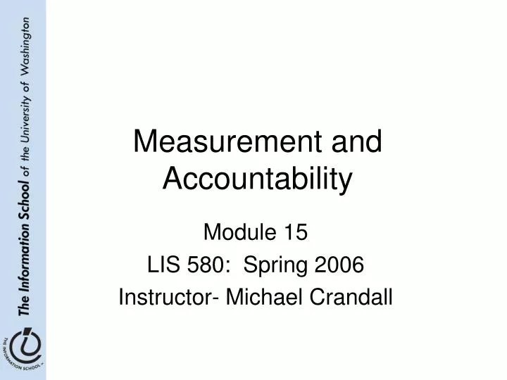 measurement and accountability